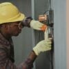 Electrician at work