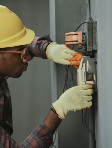 Electrician at work